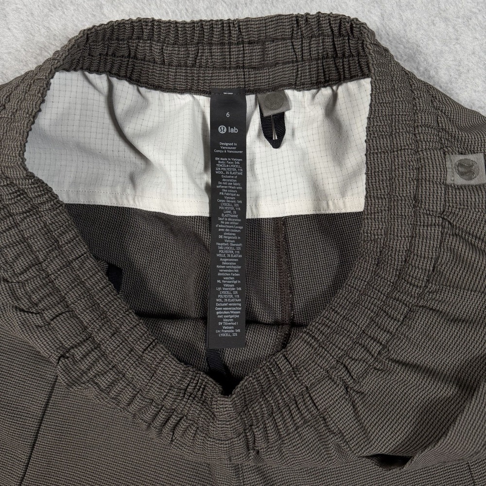Lululemon Lab Woven High-Rise Barrel Leg Trouser Nano Rover Womens 6 Pants $178 - Picture 4 of 9